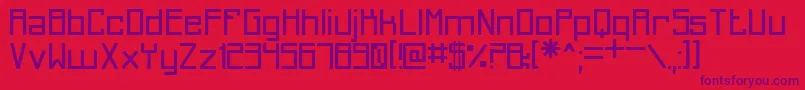 Del Recuerdo St-Schriftart – Violette Schriften auf rotem Hintergrund