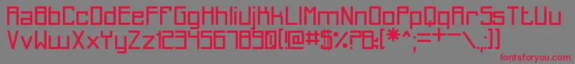Del Recuerdo St Font – Red Fonts on Gray Background
