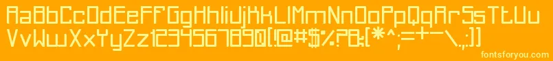 Del Recuerdo St Font – Yellow Fonts on Orange Background