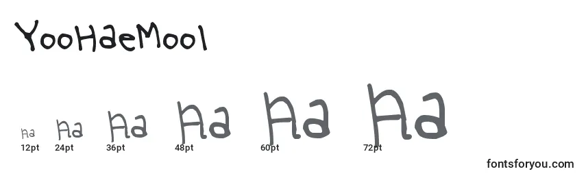Размеры шрифта YooHaeMool