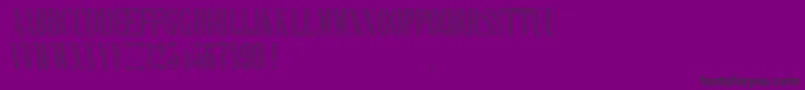 Delacorso Outlines D Font – Black Fonts on Purple Background