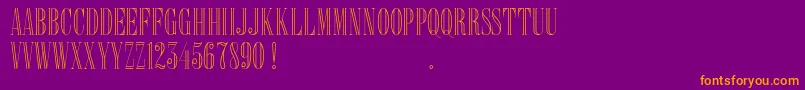 Delacorso Outlines D Font – Orange Fonts on Purple Background