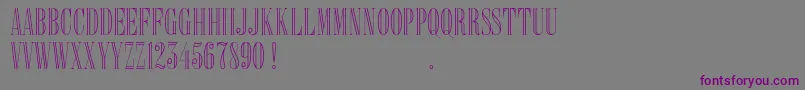 Delacorso Outlines D-Schriftart – Violette Schriften auf grauem Hintergrund