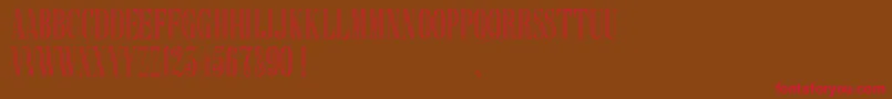 Delacorso Outlines D Font – Red Fonts on Brown Background