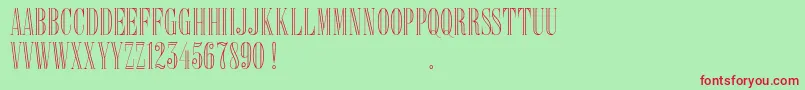 Delacorso Outlines D Font – Red Fonts on Green Background