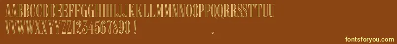 Delacorso Outlines D Font – Yellow Fonts on Brown Background