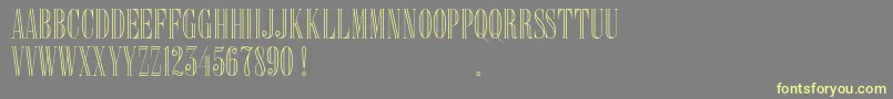 Delacorso Outlines D Font – Yellow Fonts on Gray Background