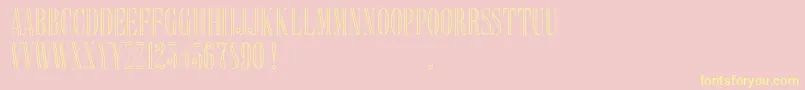 Delacorso Outlines D Font – Yellow Fonts on Pink Background