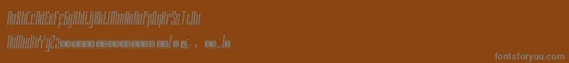 Czcionka DELACRUZ PersonalUse – szare czcionki na brązowym tle