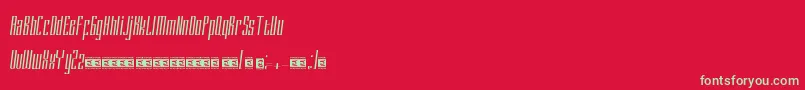 DELACRUZ PersonalUse Font – Green Fonts on Red Background