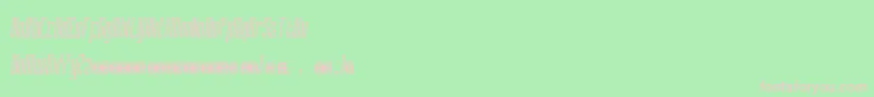 フォントDELACRUZ PersonalUse – 緑の背景にピンクのフォント