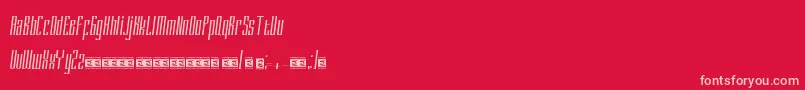 DELACRUZ PersonalUse-Schriftart – Rosa Schriften auf rotem Hintergrund