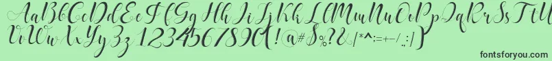 delaney Font – Black Fonts on Green Background