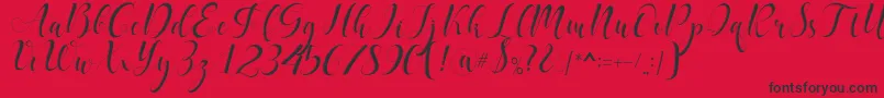 delaney Font – Black Fonts on Red Background