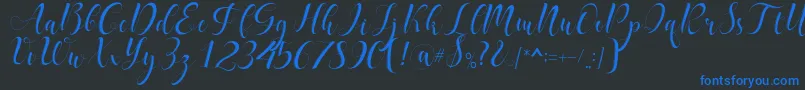 delaney Font – Blue Fonts on Black Background