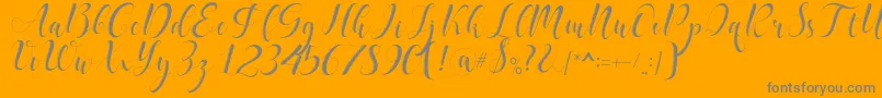 delaney Font – Gray Fonts on Orange Background