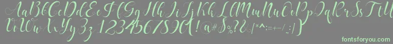 delaney Font – Green Fonts on Gray Background