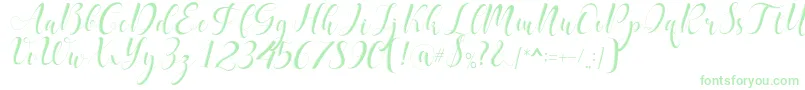 delaney Font – Green Fonts on White Background