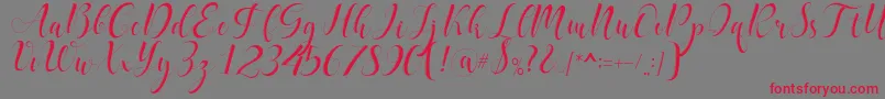 delaney Font – Red Fonts on Gray Background