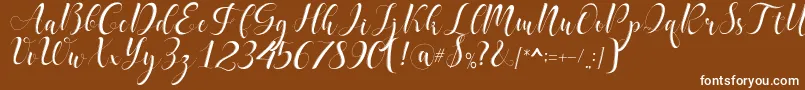 delaney Font – White Fonts on Brown Background