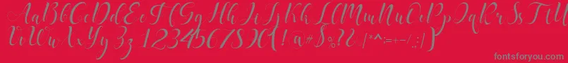 delaney Font – Gray Fonts on Red Background