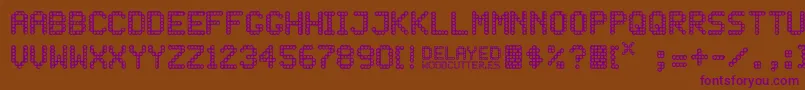 Шрифт DELAYED – фиолетовые шрифты на коричневом фоне