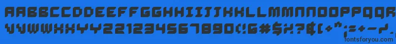 Шрифт DELIB    – чёрные шрифты на синем фоне
