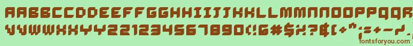 DELIB    Font – Brown Fonts on Green Background