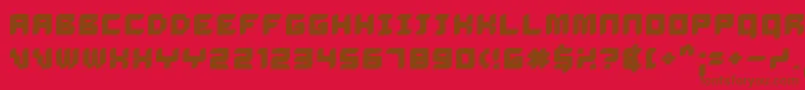 DELIB    Font – Brown Fonts on Red Background