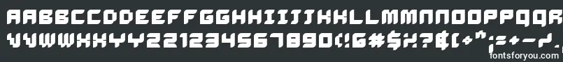 Шрифт DELIB    – белые шрифты на чёрном фоне