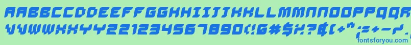 DELIBO   Font – Blue Fonts on Green Background