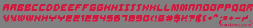 DELIBO   Font – Red Fonts on Gray Background