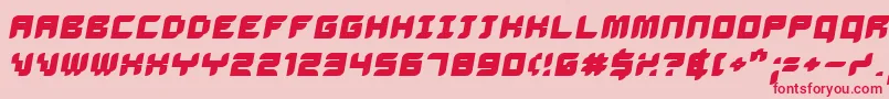DELIBO  -Schriftart – Rote Schriften auf rosa Hintergrund