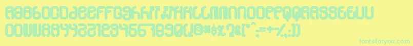Skylab600 Font – Green Fonts on Yellow Background