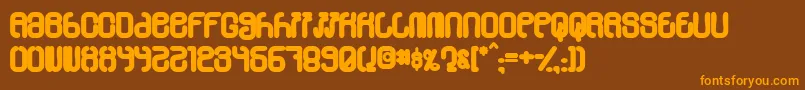 Skylab600 Font – Orange Fonts on Brown Background