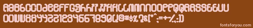 Skylab600 Font – Pink Fonts on Brown Background