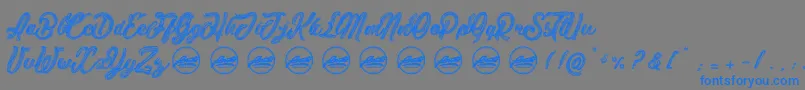 Delich PersonalUseOnly Font – Blue Fonts on Gray Background