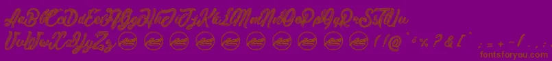 Delich PersonalUseOnly Font – Brown Fonts on Purple Background