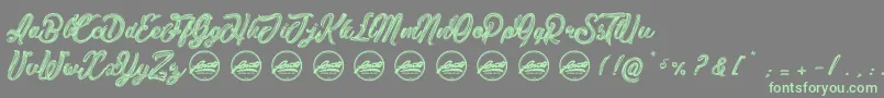 Delich PersonalUseOnly Font – Green Fonts on Gray Background