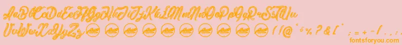 Delich PersonalUseOnly Font – Orange Fonts on Pink Background