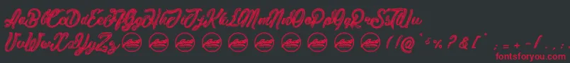 Delich PersonalUseOnly Font – Red Fonts on Black Background