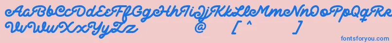 Delichia Font – Blue Fonts on Pink Background