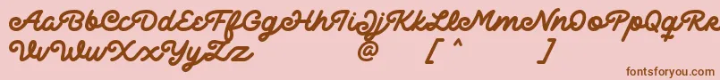 Delichia Font – Brown Fonts on Pink Background