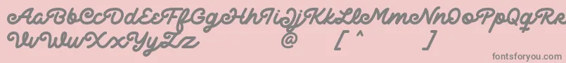 Delichia-Schriftart – Graue Schriften auf rosa Hintergrund