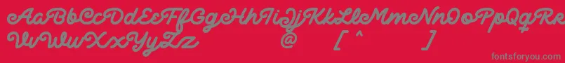 Delichia Font – Gray Fonts on Red Background