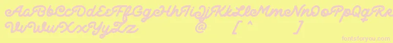 Delichia Font – Pink Fonts on Yellow Background