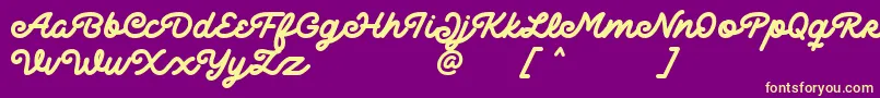 Delichia Font – Yellow Fonts on Purple Background