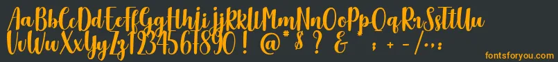 Delicious Adventures Font – Orange Fonts on Black Background