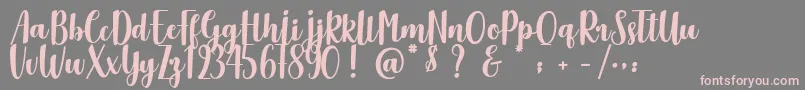 Delicious Adventures Font – Pink Fonts on Gray Background