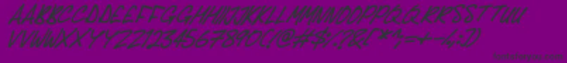 fuente Delicious Scrawl Italic – Fuentes Negras Sobre Fondo Morado